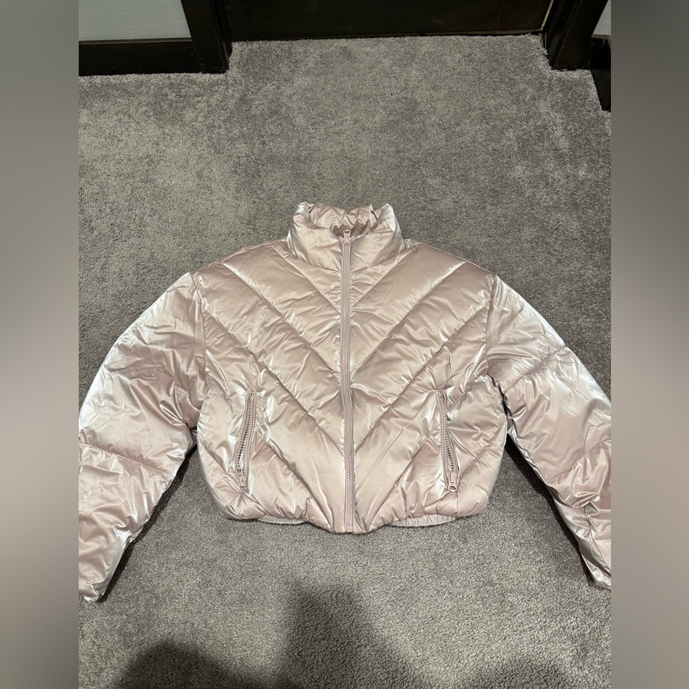 NWT Hudson Cropped Pink Puffer Coat Jacket